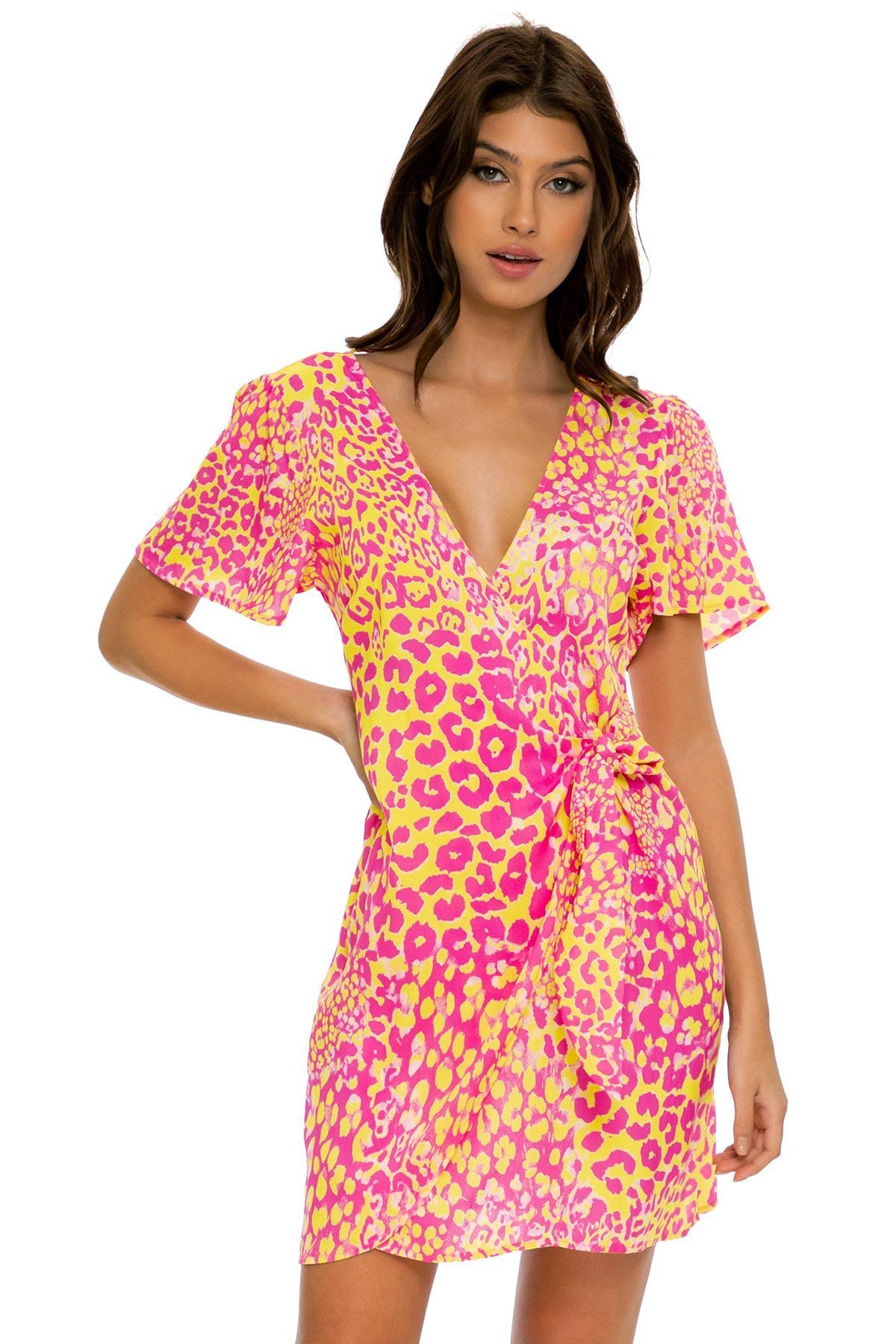 Luli Fama Wrap Mini Dress - Wild Sweetheart for Beach & Party