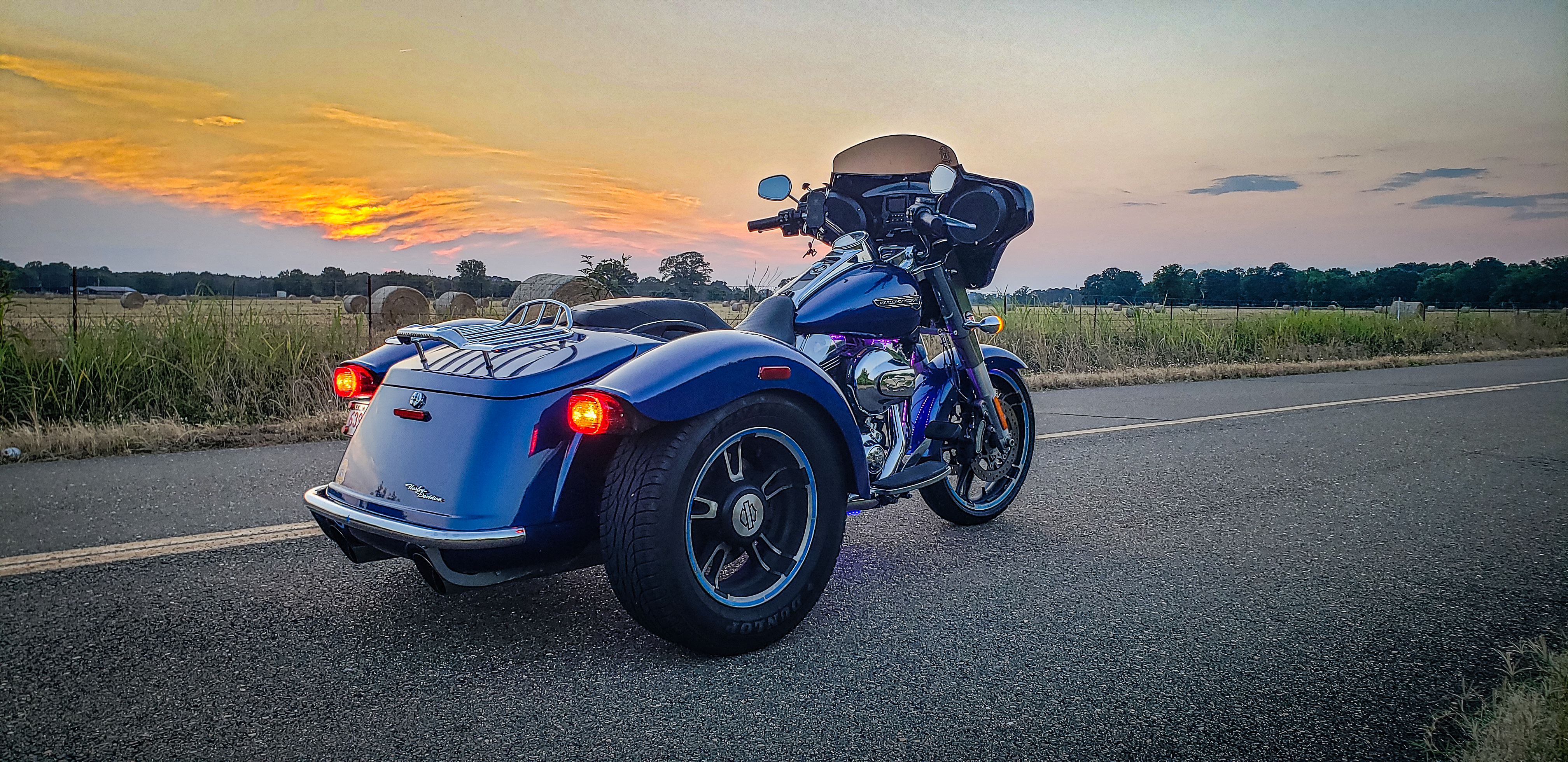 Harley Davidson Tri Glide LED Tail Brake Light Kit - Eagle Lights Flashing Strobe Squareback for Enhanced Safety & Visibility - Perfect for Night Riding & Custom Motorcycle Upgrades