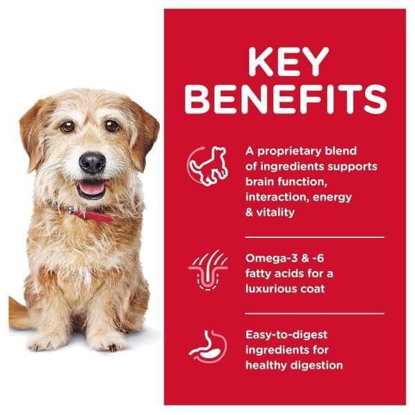 Science Diet Youthful Vitality Adult 7+ Small & Mini Dry Dog Food for Senior Dogs - 4.5lb & 15lb Bags - Supports Energy & Brain Health - Perfect for Aging Small Breed Dogs at Home or Travel