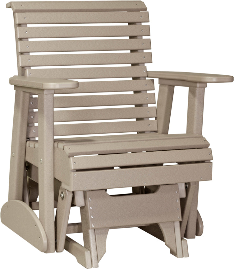 LuxCraft 2-Foot Plain Glider Rocking Chair - Comfortable Nursery Glider for Baby Room, Living Room & Bedroom Relaxation
