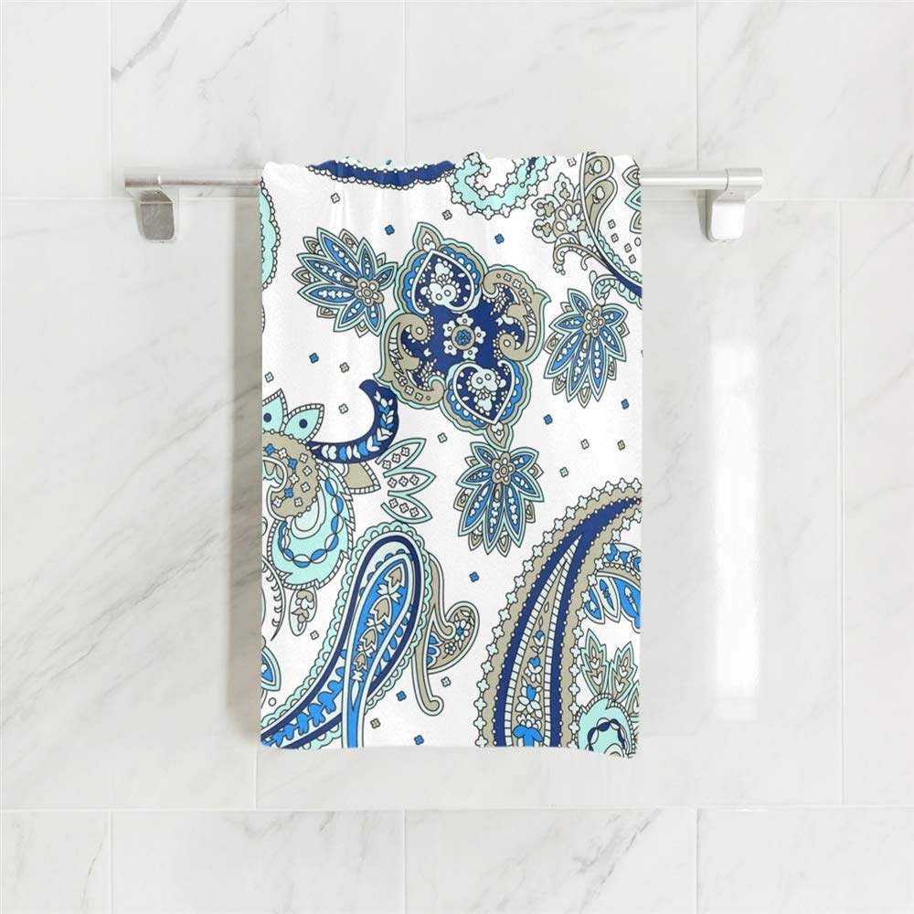 Premium Persian Paisley Hand Towel - Ultra Soft 100% Cotton Bath Towel for Face, Gym & Spa - Luxury Bathroom, Guest Towel & Decorative Home Accent
