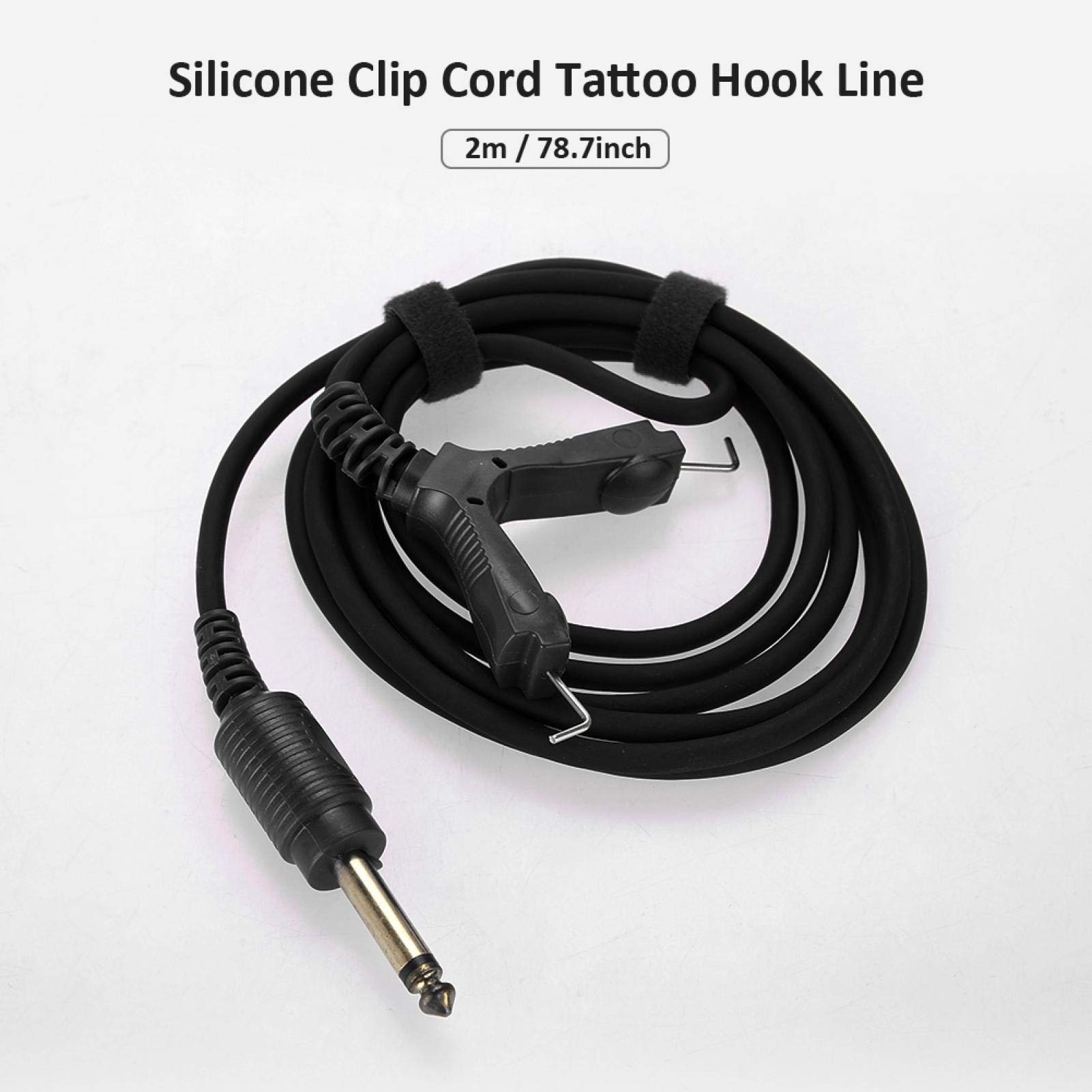 Professional Set of 2 Black Tattoo Clip Cords - High-Quality Power Supply Line for Tattoo Machines - Durable Tattoo Accessories for Artists & Studios - Perfect for Tattooing, Permanent Makeup & Body Art Sessions