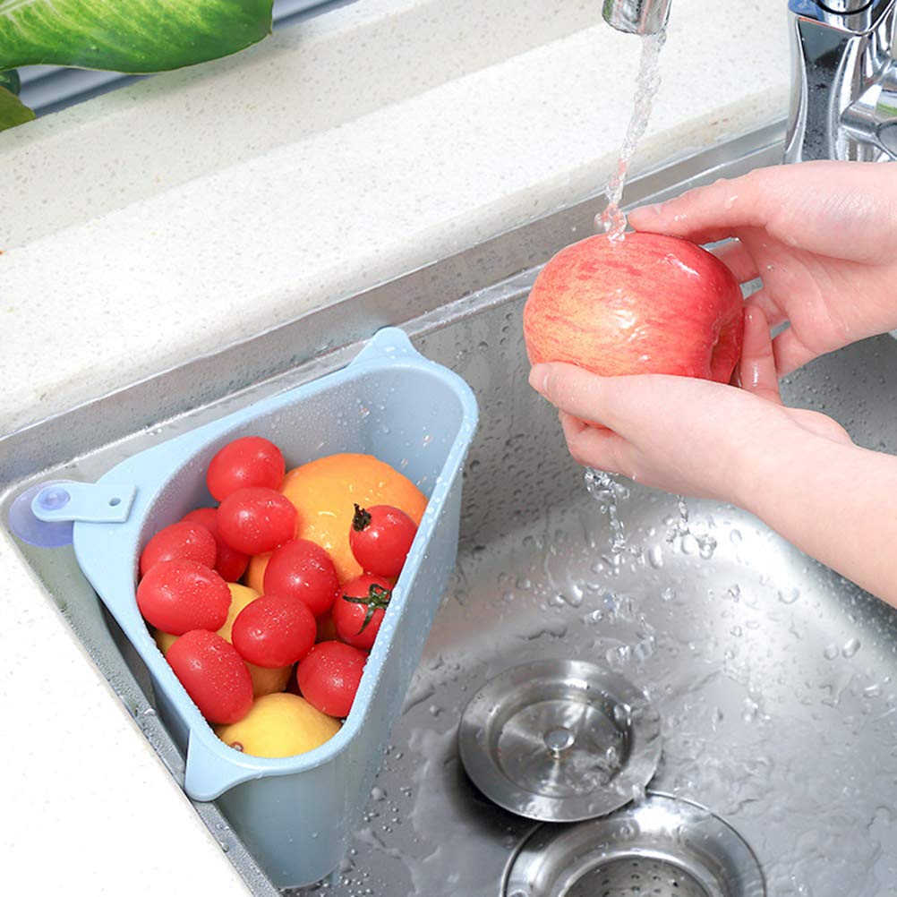 Stainless Steel Sink Storage Basket with Suction Cups - Organize Kitchen Utensils, Sponges & Cleaning Supplies - Perfect for Under Sink, Bathroom, and Cabinet Organization