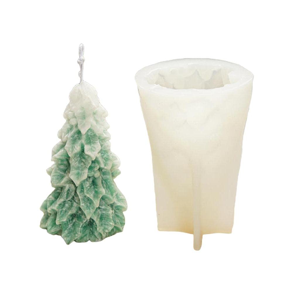 3D Christmas Tree Silicone Mold for DIY Candle Making, Soap Molds, Cake & Chocolate Decorating - Perfect for Holiday Baking, DIY Gifts & Festive Home Decor