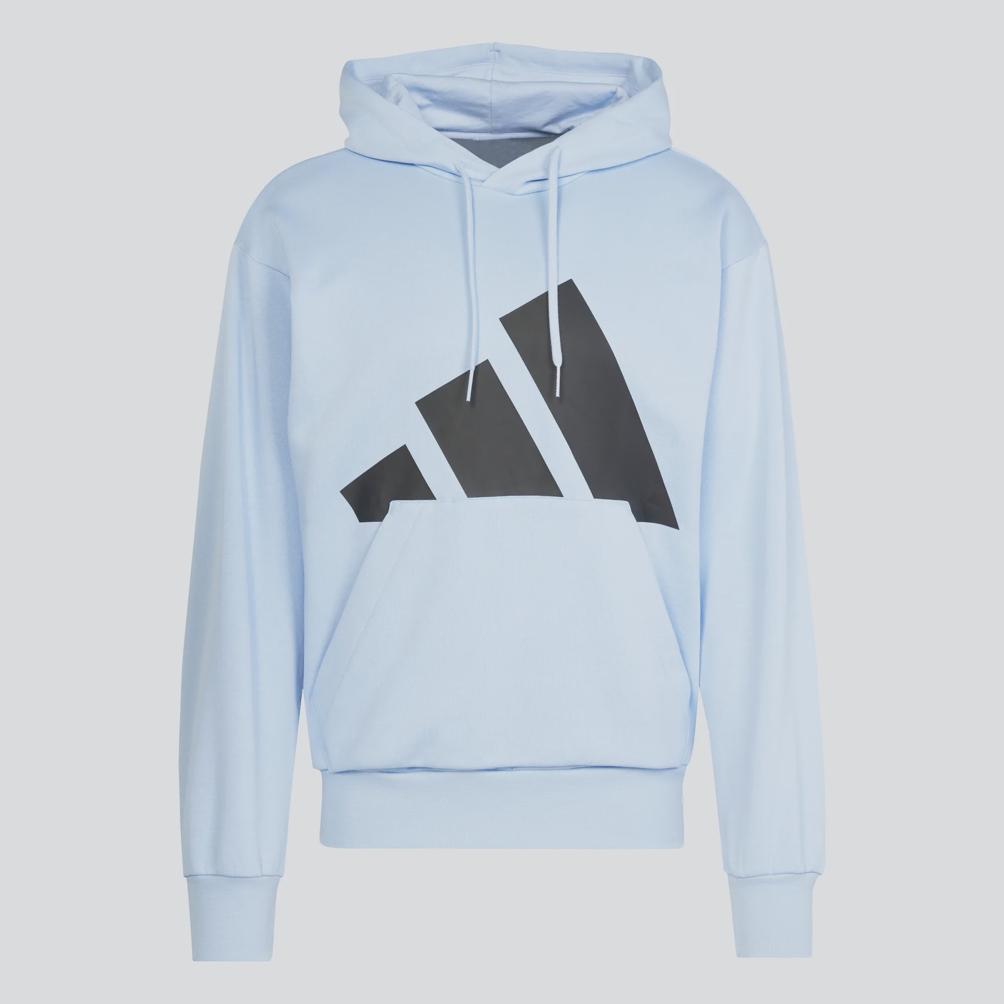 Adidas Men's Big Logo Fleece Hoodie - Soft & Warm Blue Pullover for Casual Wear, Gym, and Outdoor Activities