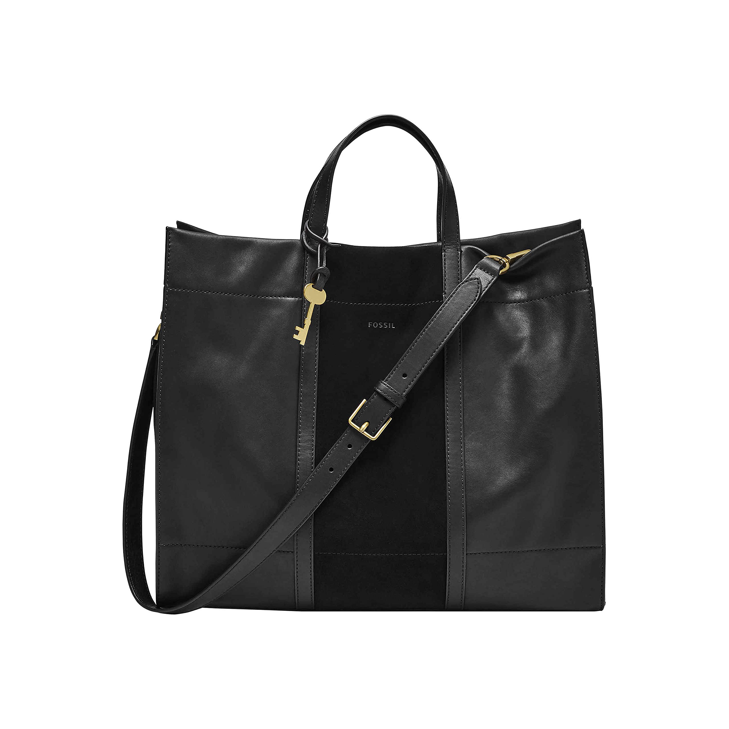 Fossil Carmen Large Genuine Leather Tote Bag for Women - Stylish Work, Travel & Everyday Carry Purse
