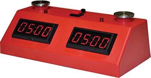 Zmart Fun II Digital Chess Clock with Colored Case - Red/Red | Tournament & Practice Chess Timer | Perfect for Chess Clubs, Tournaments & Home Games