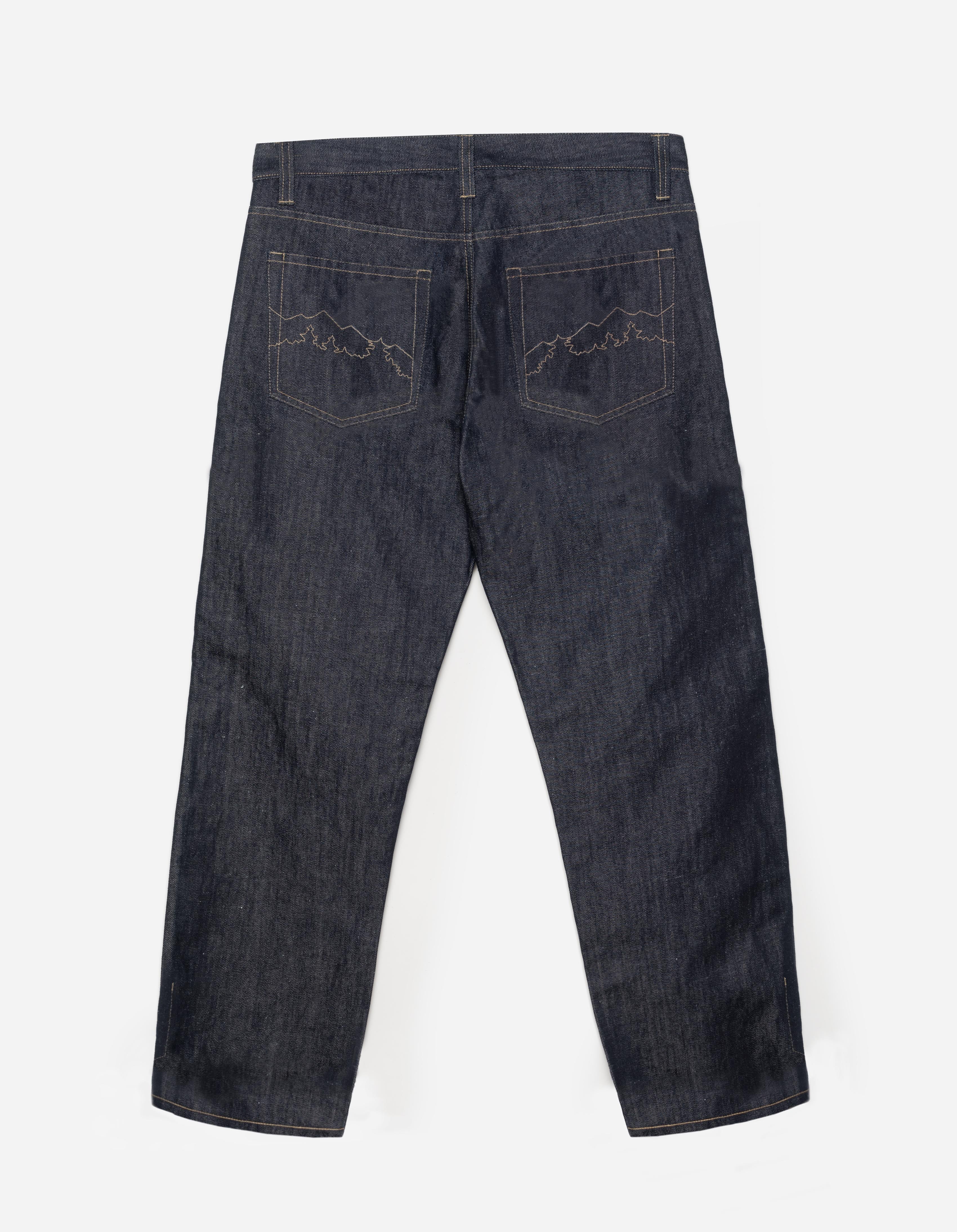 Premium 1484 Hemp Denim 7 Pocket Jeans for Men - Eco-Friendly & Durable Workwear - Perfect for Outdoor Activities, Hiking, and Casual Wear