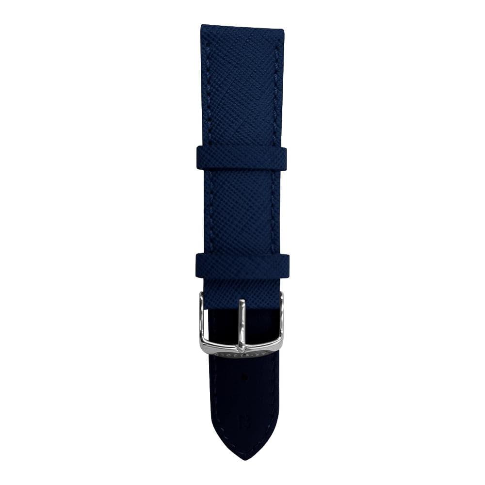 ARIES GOLD AG L0054 22mm Blue Leather Watch Strap - Replacement Band for Smartwatches & Dress Watches - Perfect for Casual, Business & Formal Occasions