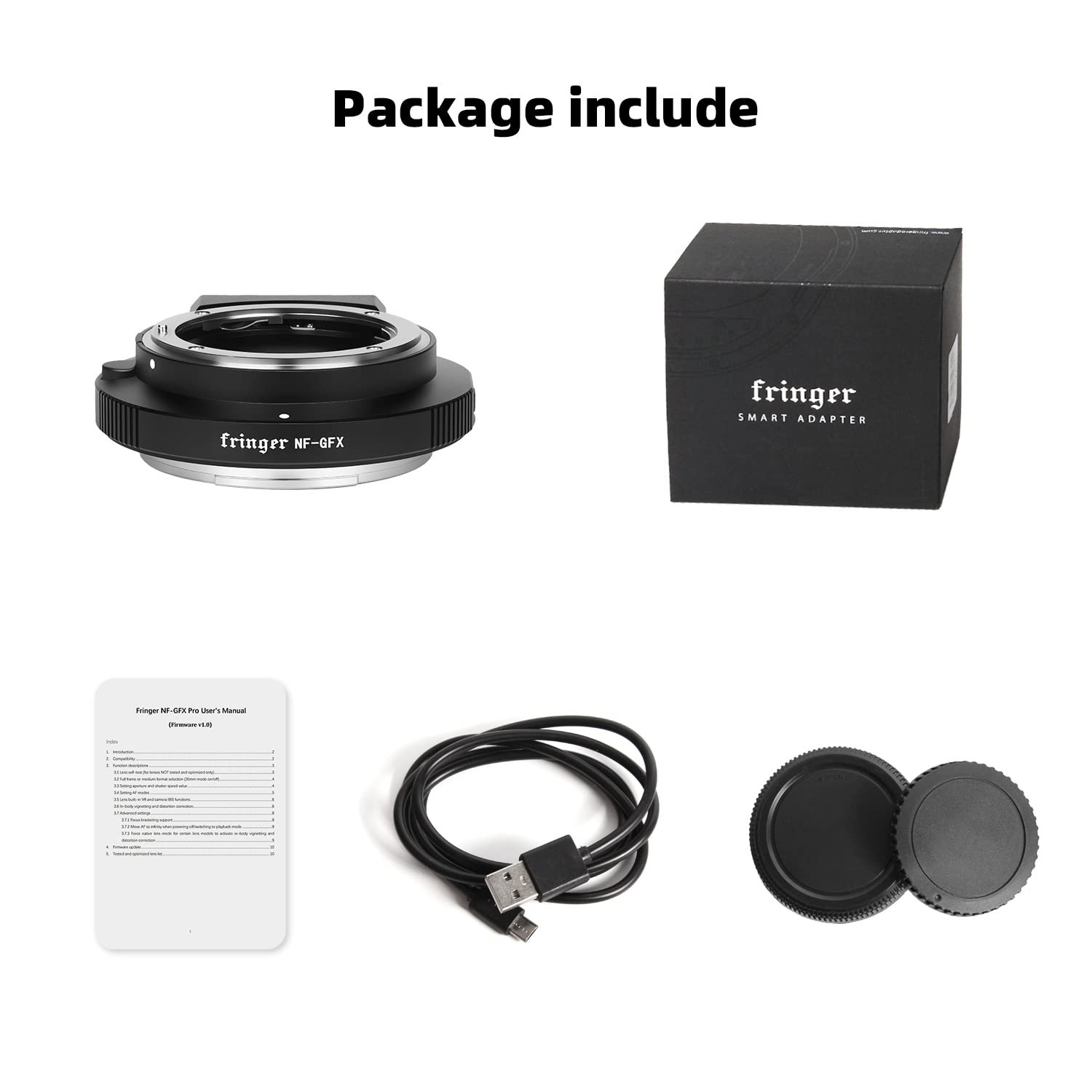 Nikon to Fujifilm GFX Lens Mount Adapter - Auto Focus & Electronic Aperture - Compatible with Nikon D/G/E Lenses & Sigma/Tamron - Works with Fujifilm GFX100S/50R/50S - Perfect for Professional Photography & Videography