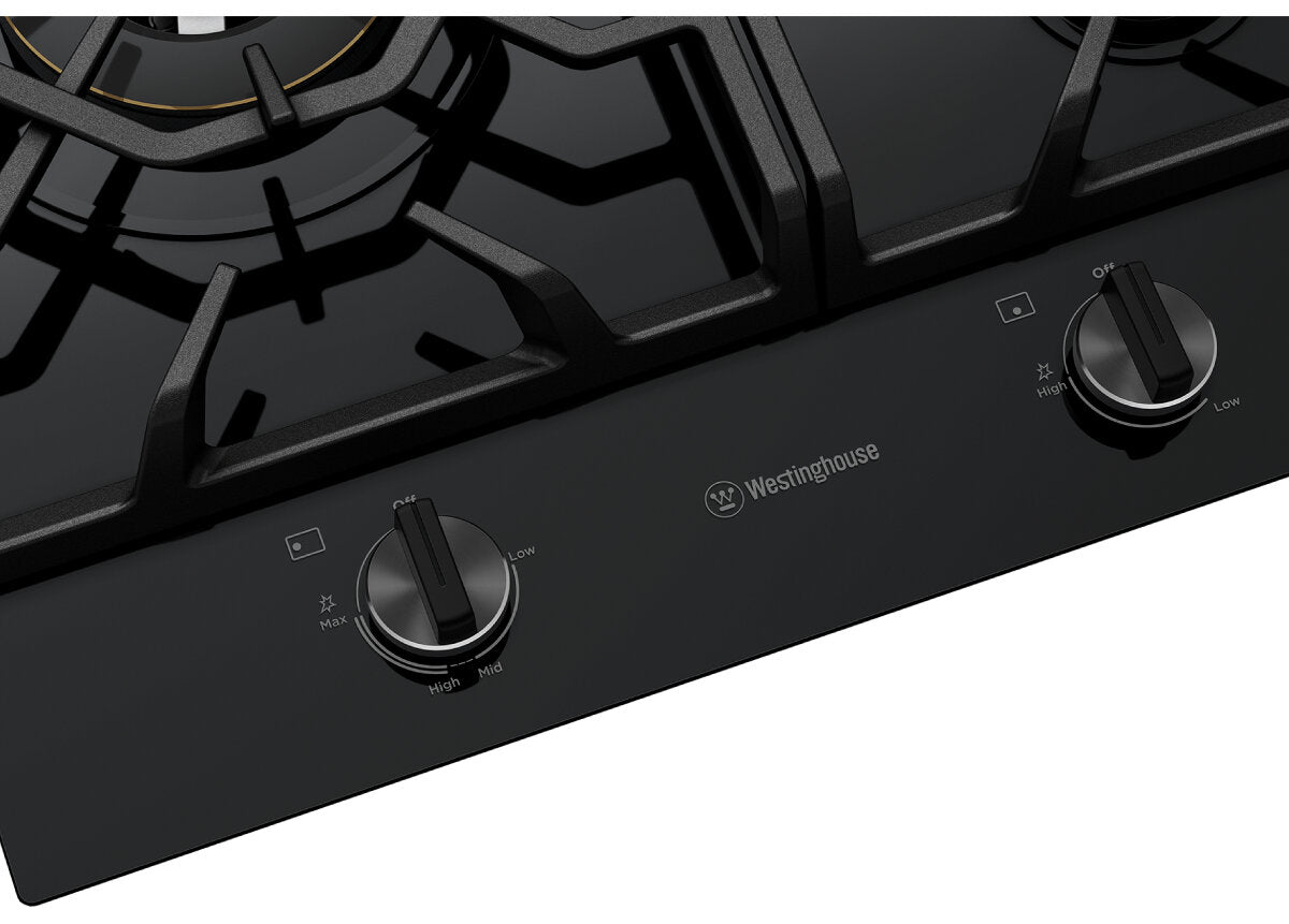 Westinghouse 60cm 3 Burner Gas Cooktop WHG639BD - Stainless Steel Built-in Cooktop for Modern Kitchens | Perfect for Home Cooking, Baking & Entertaining