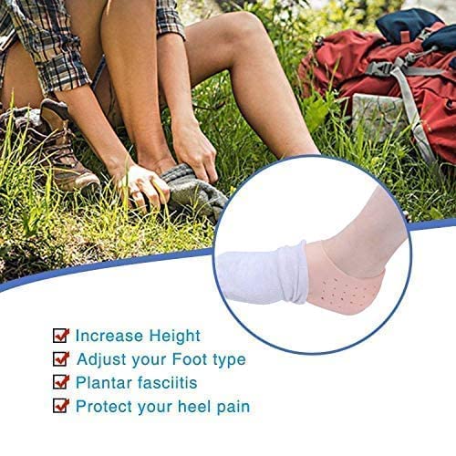 Spefez Women's Silicone Heel Socks for Pain Relief & Crack Repair - Plantar Fasciitis Support with Gel Pad (Half Heel) - Moisturizing Cream - Perfect for Daily Wear, Work & Home Comfort