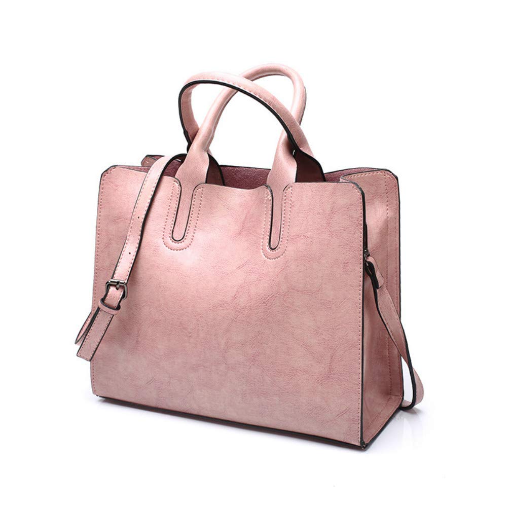 Stylish Large Capacity Women's Crossbody Tote Bag - Pink Messenger Purse for Work, Travel & Daily Use | Durable Storage Handbag for Women