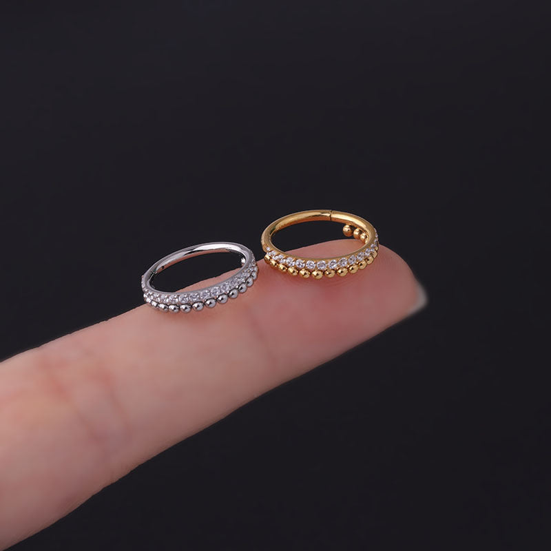 16G Surgical Steel CZ Septum Piercing Ring - Hypoallergenic Nose Jewelry for Women & Men - Perfect for Everyday Wear, Parties & Alternative Fashion