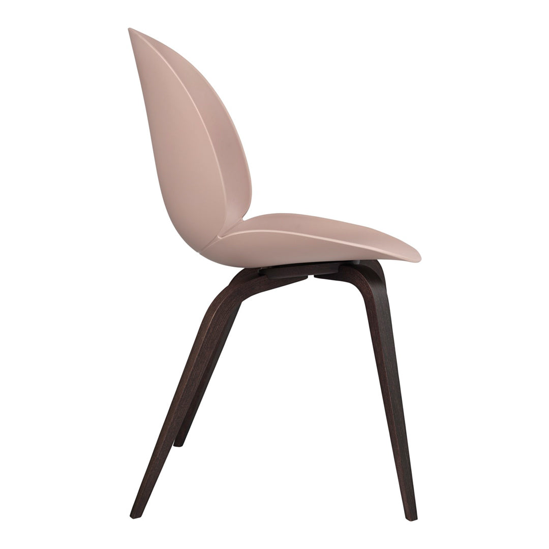 Modern Beetle Dining Chair with Solid Wood Base - Unupholstered Minimalist Design for Kitchen, Dining Room & Office Spaces
