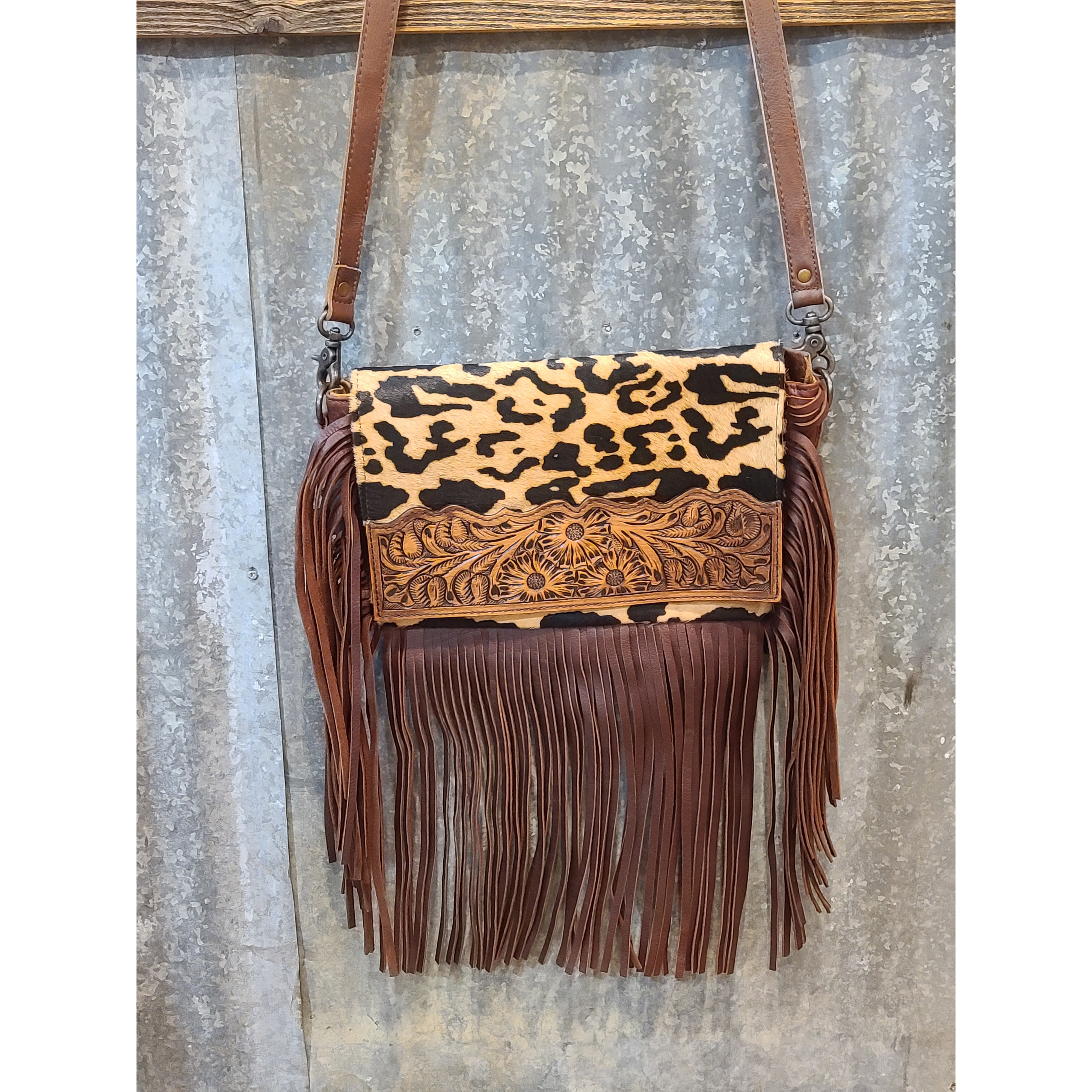American Darling Jaguar Fringe Crossbody Bag - Stylish Leather Purse for Women, Fashionable Shoulder Bag with Unique Fringe Design, Perfect for Parties, Dating & Daily Use