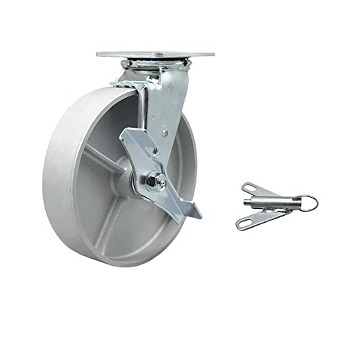 Swivel - Brake & Bolt on Swivel Lock - Silver