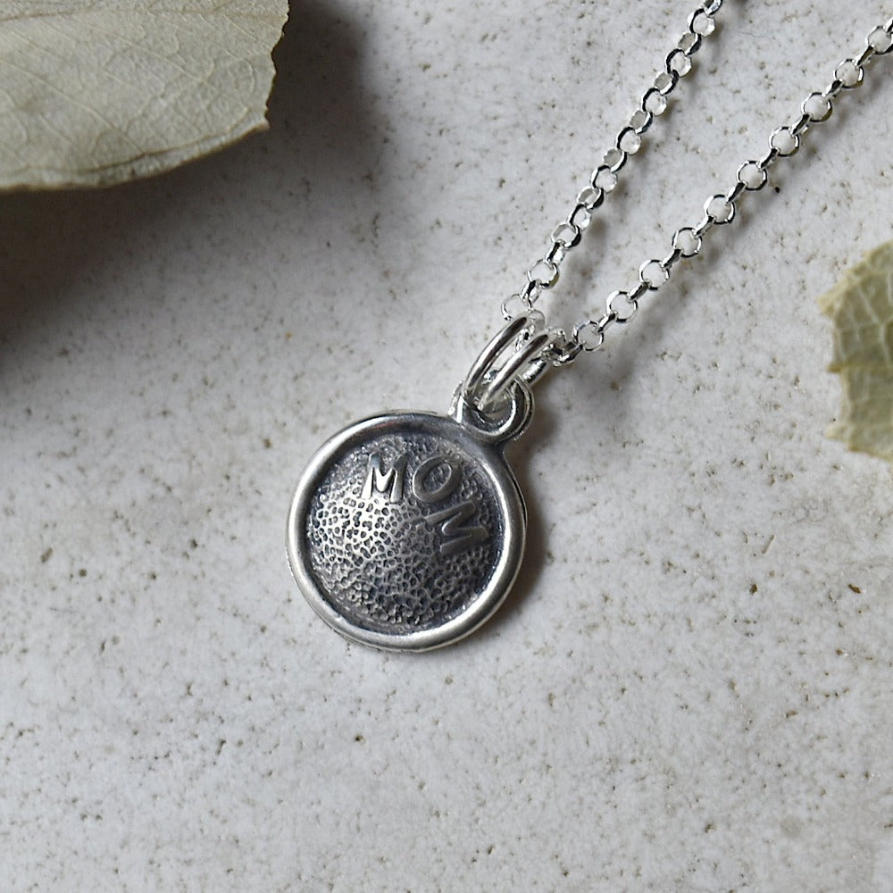 Mom Tiny Die Struck Sterling Silver Necklace - Elegant Gift for Mother's Day, Birthday & Anniversary - Perfect for Everyday Wear & Special Occasions