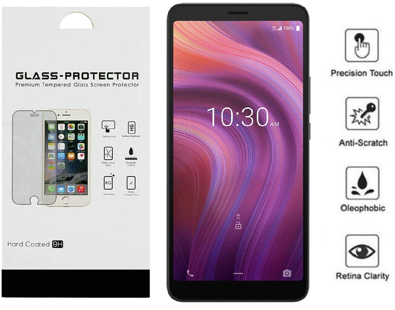 Premium Magnetic Ring Stand Hybrid Case for Alcatel 3V 5032 (2019) with Tempered Glass, Extreme Band, Stylus Pen & Pry Tool - Pink | Perfect for Work, Travel & Everyday Protection