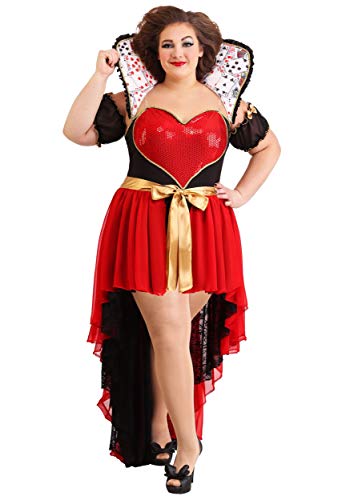 Plus Size Sparkling Queen of Hearts Costume for Women - Elegant Halloween & Cosplay Outfit for Parties & Theme Events