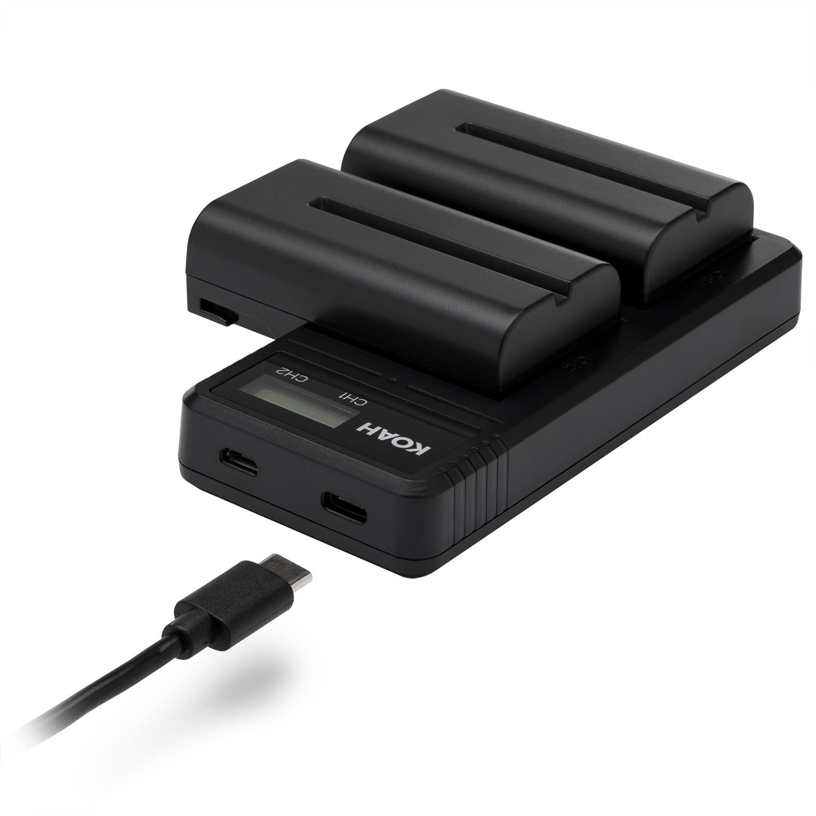Hollyland Mars 400S PRO SDI/HDMI Wireless Video Transmission System with Koah Triple Shoe Mount, 2-Pack Sony NP-F570 3350mAh Batteries & Dual USB-C LCD Charger - 4-in-1 Bundle for Live Streaming, Film Production & Broadcast Events