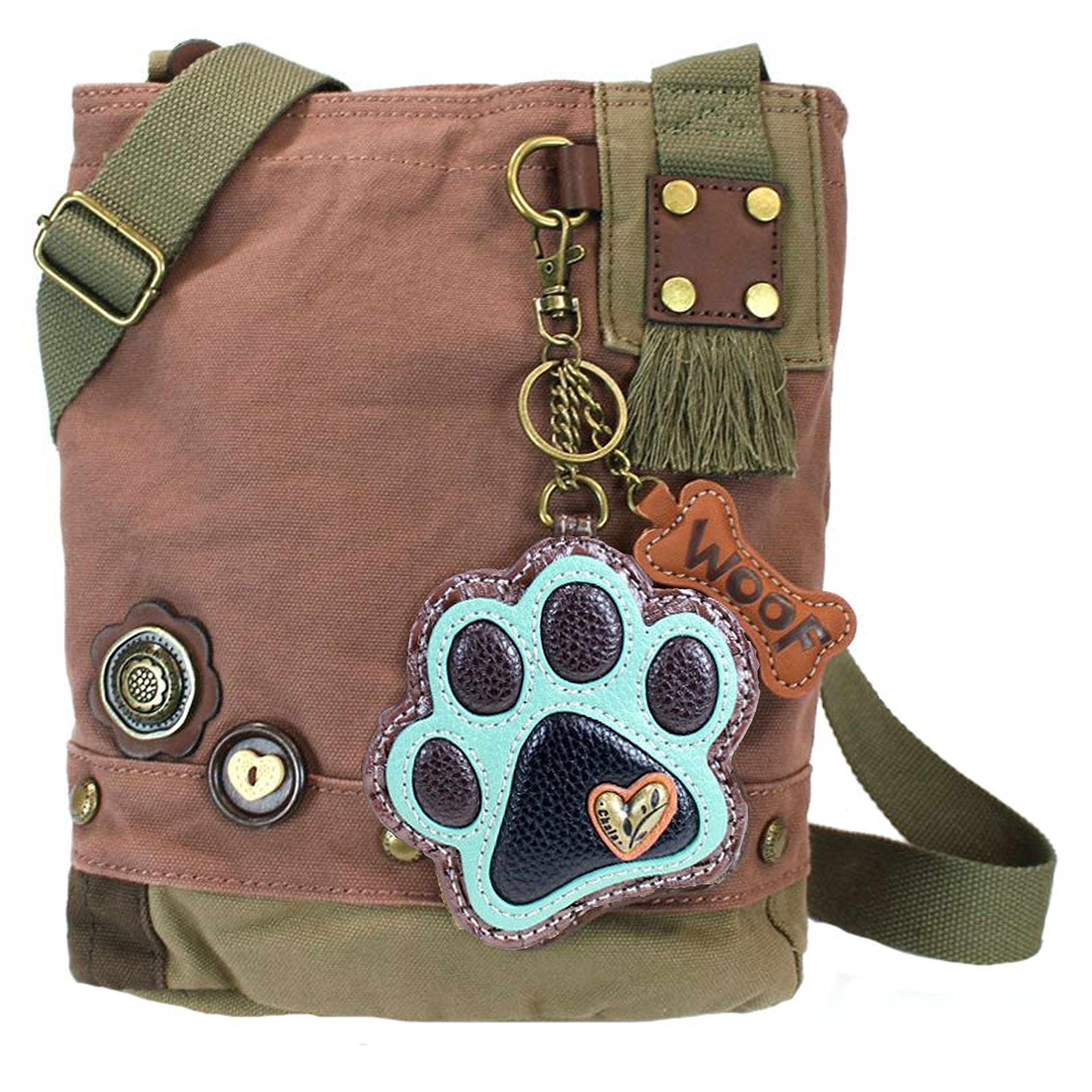 Stylish Chala Paw Print Patch Crossbody Handbag for Women - Cute Animal Print Shoulder Purse - Perfect for Casual Outings, Shopping & Travel Accessories
