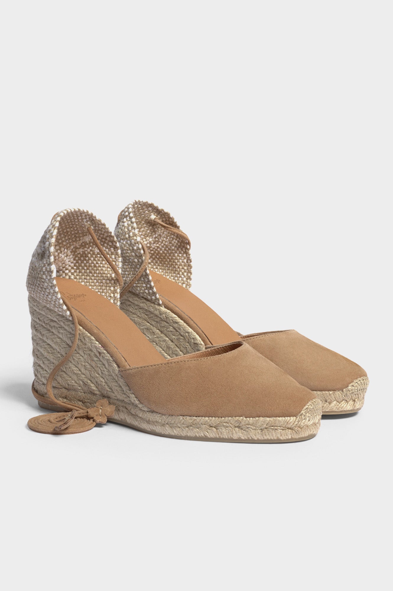 Carina Canvas Wedge Espadrilles - Comfortable Sand Suede Summer Shoes for Women | Perfect for Beach, Vacation & Casual Outings