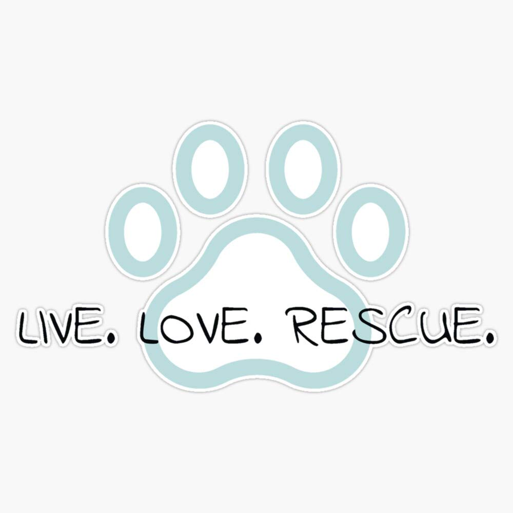 Live Love Rescue Vinyl Waterproof Sticker - 5