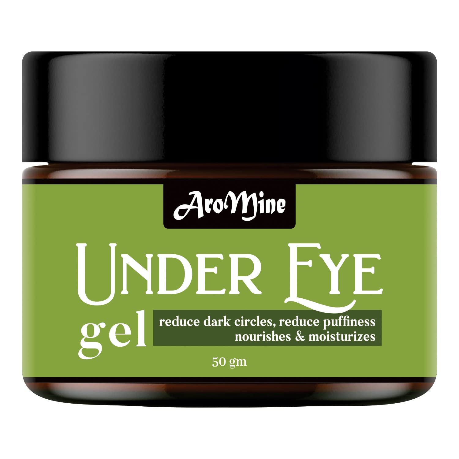 Aromine Under Eye Gel for Dark Circles, Wrinkles & Puffy Eyes - Dark Circle Remover for Women & Men - Suitable for All Skin Types (50g) - Perfect for Night Care & Morning Refreshment