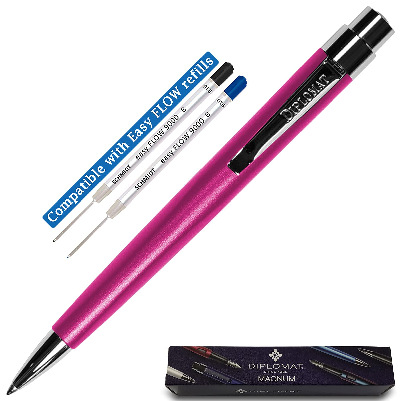 Lanier Pens Diplomat Magnum Hot Pink Pen Set - Premium Ballpoint Pens for Office, School & Gift Giving - Smooth Writing & Elegant Design