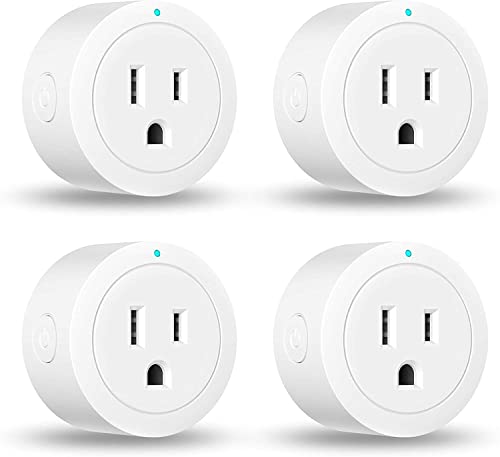 Alexa Smart Plug 4 Pack - Bluetooth Mesh Smart Outlet with Easy Setup, Works with Amazon Alexa App for Remote Control - ETL & FCC Certified for Home & Office Automation