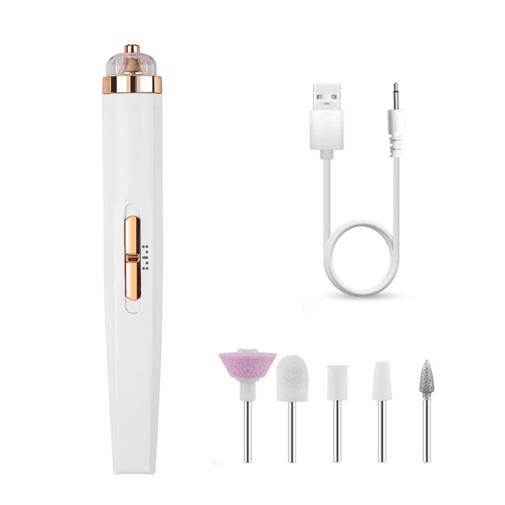 JIAXIAO Professional Rechargeable Nail Drill Pen - Electric Nail File Kit with LED Light for Manicure & Pedicure, Portable Nail Grinder Machine for Home & Salon Use (01)