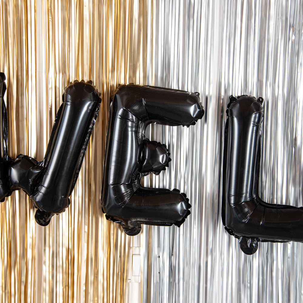 Balloonify Black Mylar Letter E Balloon - 16 Inch Large Foil Alphabet Balloon (1 Count) - Perfect for Birthday Parties, Graduations & Baby Showers