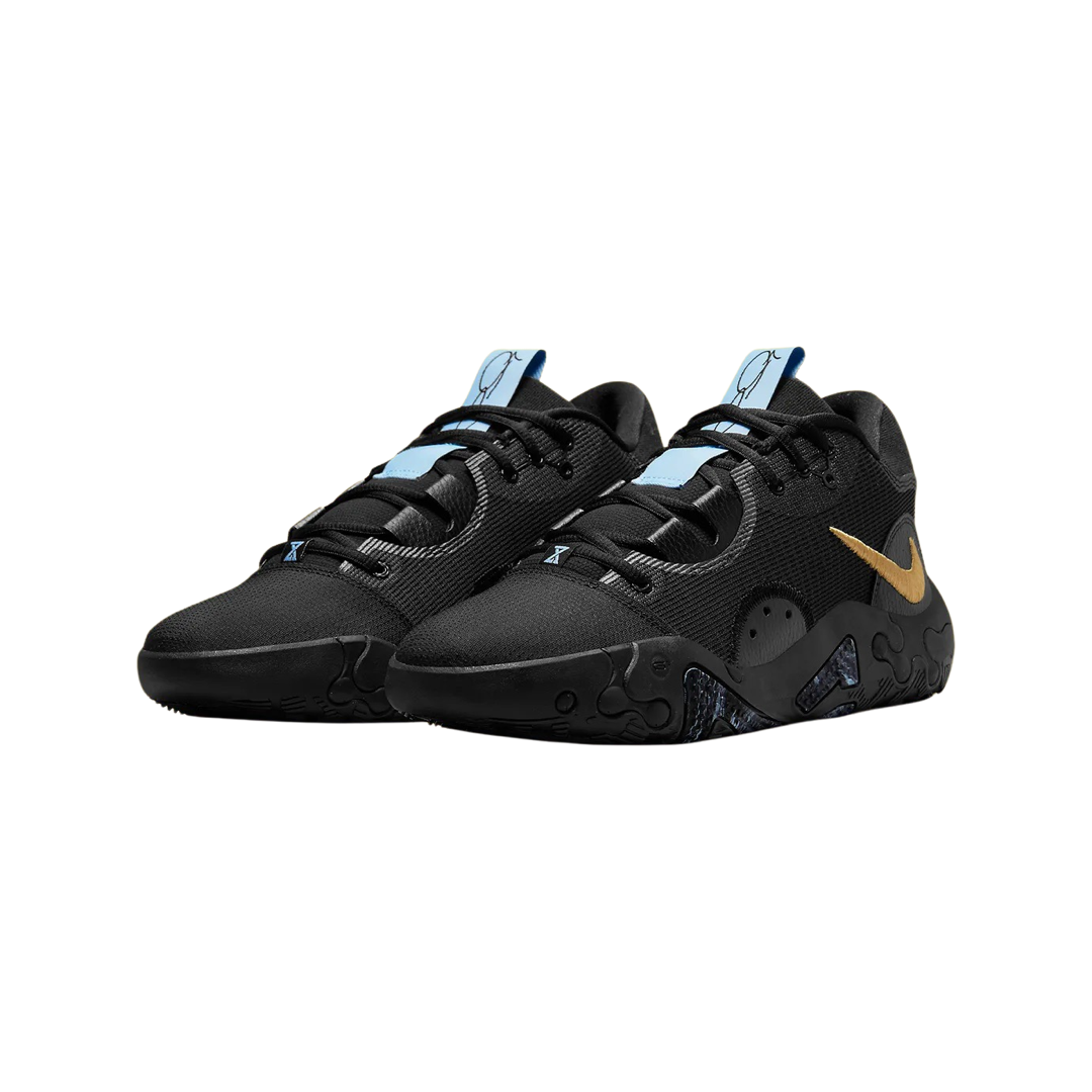 Nike PG 6 Paul George Basketball Shoes - Black/Peach Cream/Celestine Blue for Men | High-Performance Court Sneakers for Basketball & Streetwear