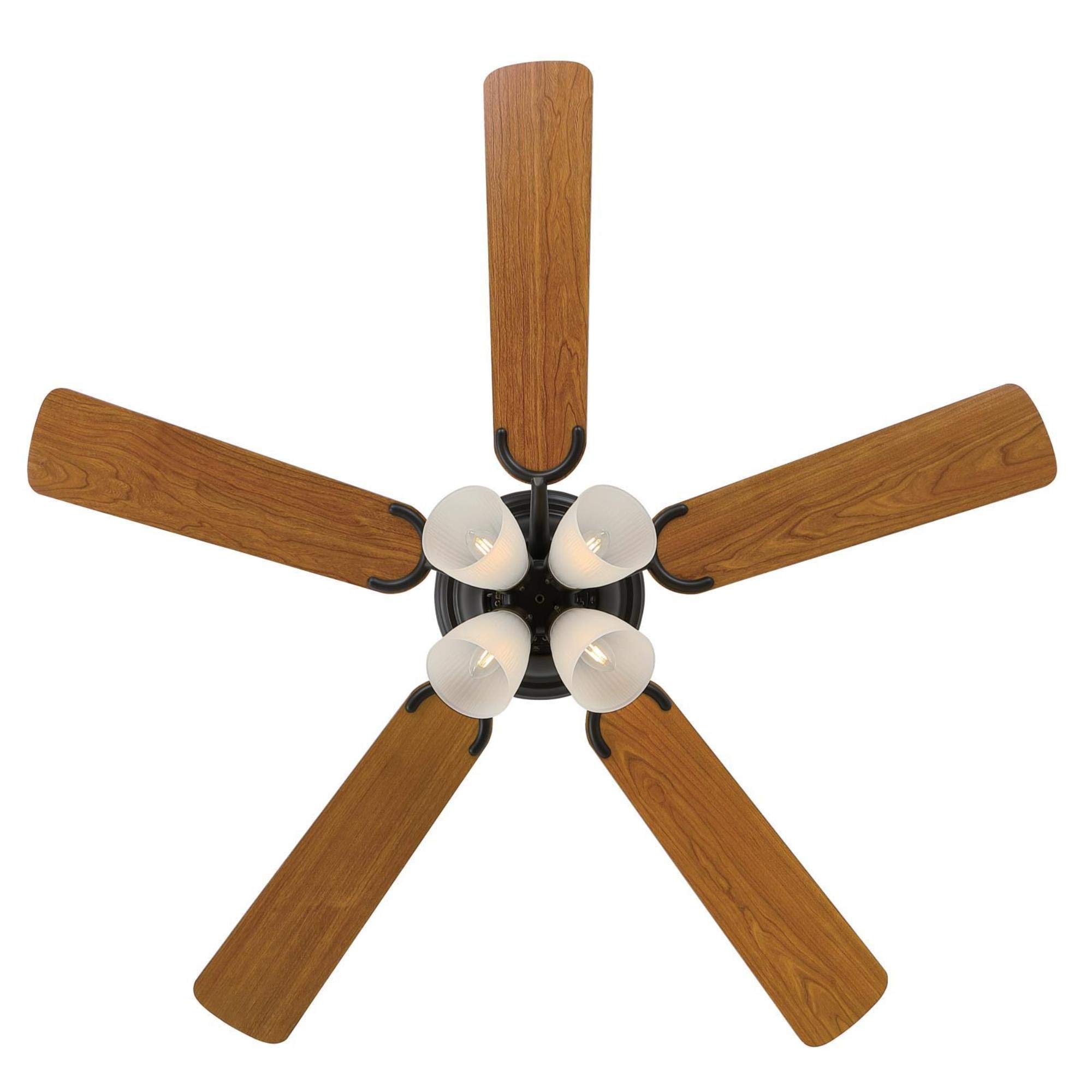 Westinghouse 7232100 CONTEMPRA IV 52 Inch Indoor Ceiling Fan with Light Kit, Oil Rubbed Bronze Finish - Perfect for Living Room, Bedroom, and Home Office Cooling