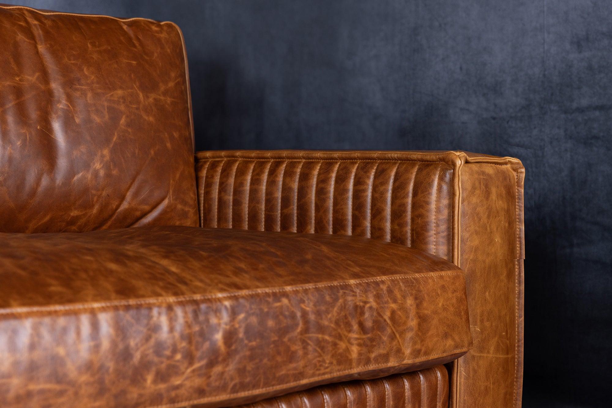 Royal Admiral Genuine Leather Sectional Sofa - Modern L-Shaped Couch for Living Room, Family Room & Home Theater Comfort