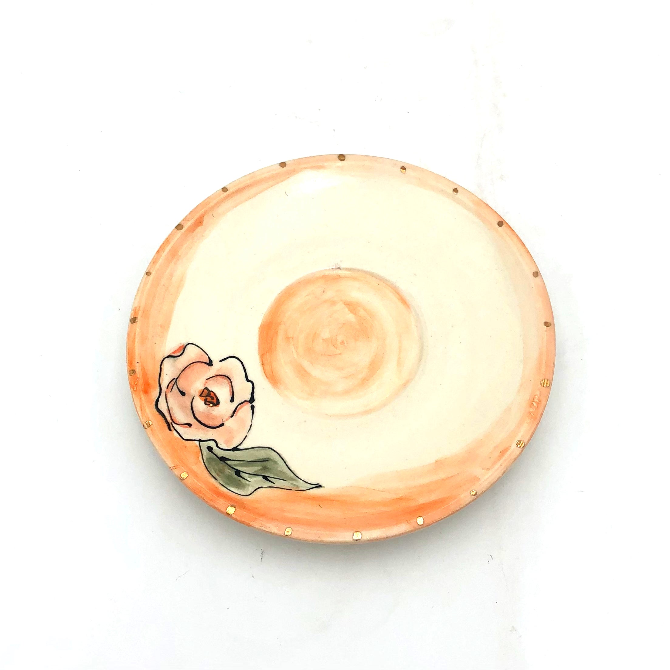Handpainted Porcelain Tea Cup and Saucer Set with Gold Lustre - Elegant Floral Design for Afternoon Tea, Coffee Break, and Gift Giving