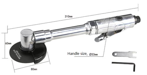 18000 RPM Long Handle Air Angle Grinder - 3