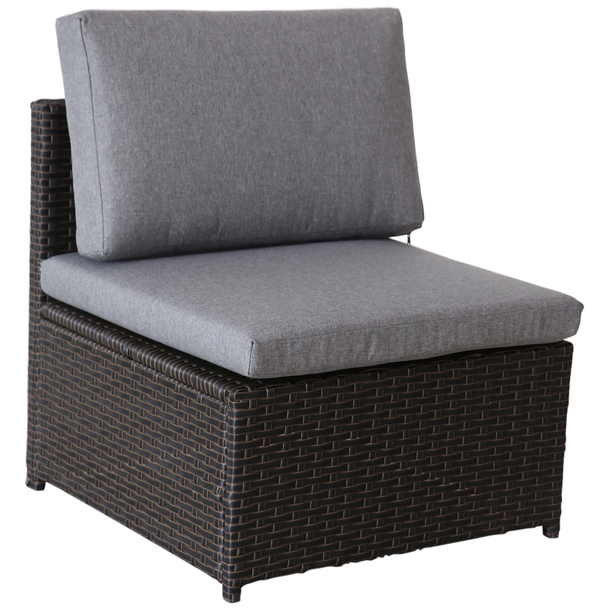 Northlight 4-Piece Savannah Resin Wicker Outdoor Patio Modular Sectional Set with Cushions - Waterproof & Durable Garden Furniture for Backyard, Poolside & Deck Relaxation