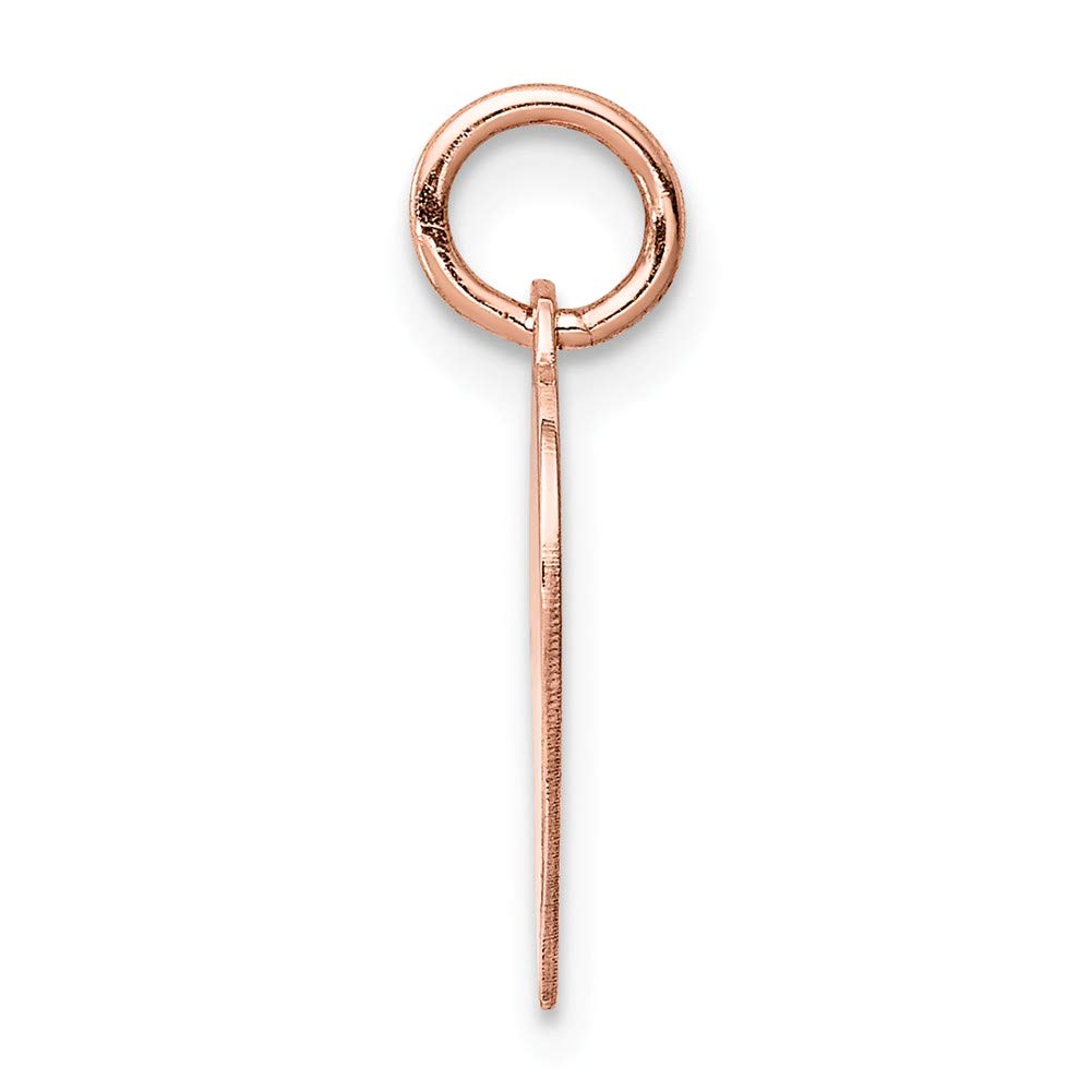 14K Rose Gold Heart Disc Charm Pendant - Elegant Jewelry for Necklace, Bracelet & Gift - Perfect for Valentine's Day, Anniversary & Special Occasions