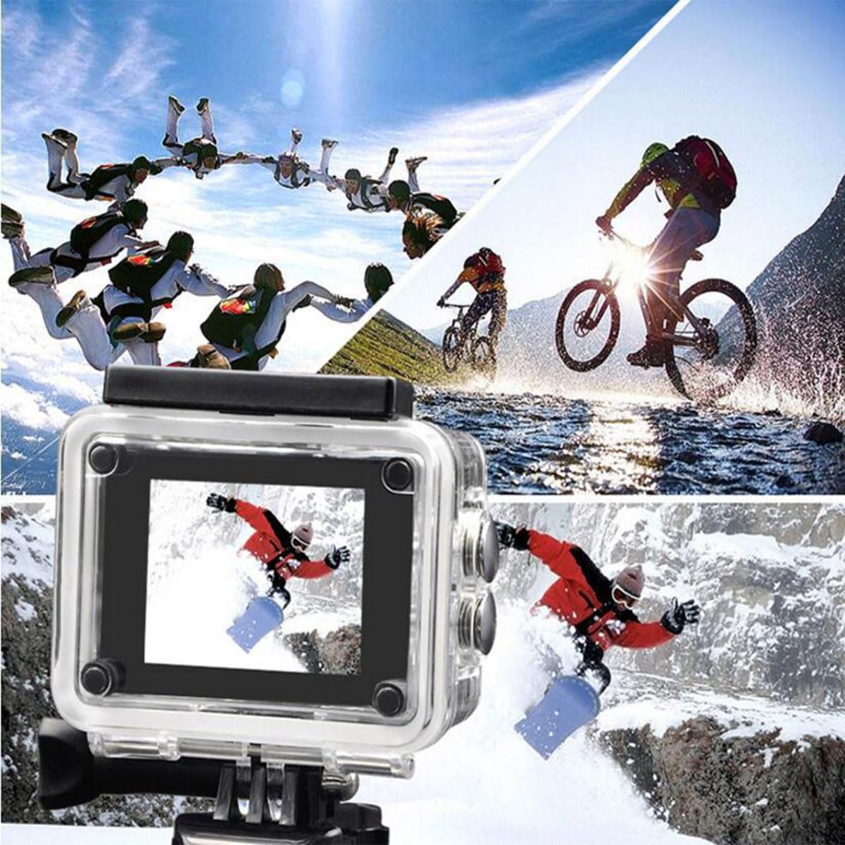 4K Waterproof Action Camera with WiFi & Remote Control - HD Underwater Sports Camera Kit for Diving, Surfing, Skiing & Adventure Recording