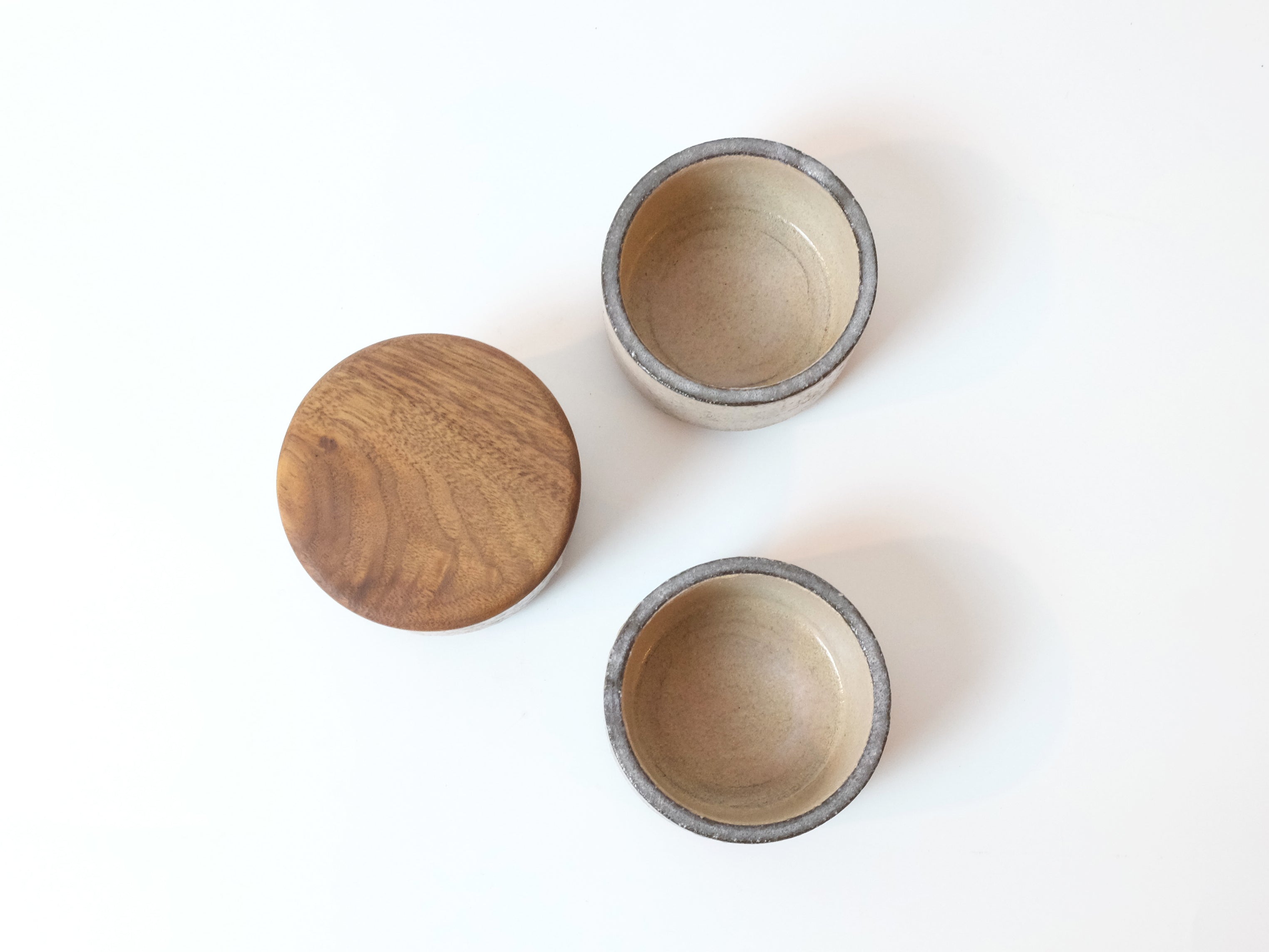 Premium Kohiki Ceramic Three Cup Set by Motoharu Ozawa - Handcrafted Japanese Tea Cups for Matcha, Coffee & Daily Use