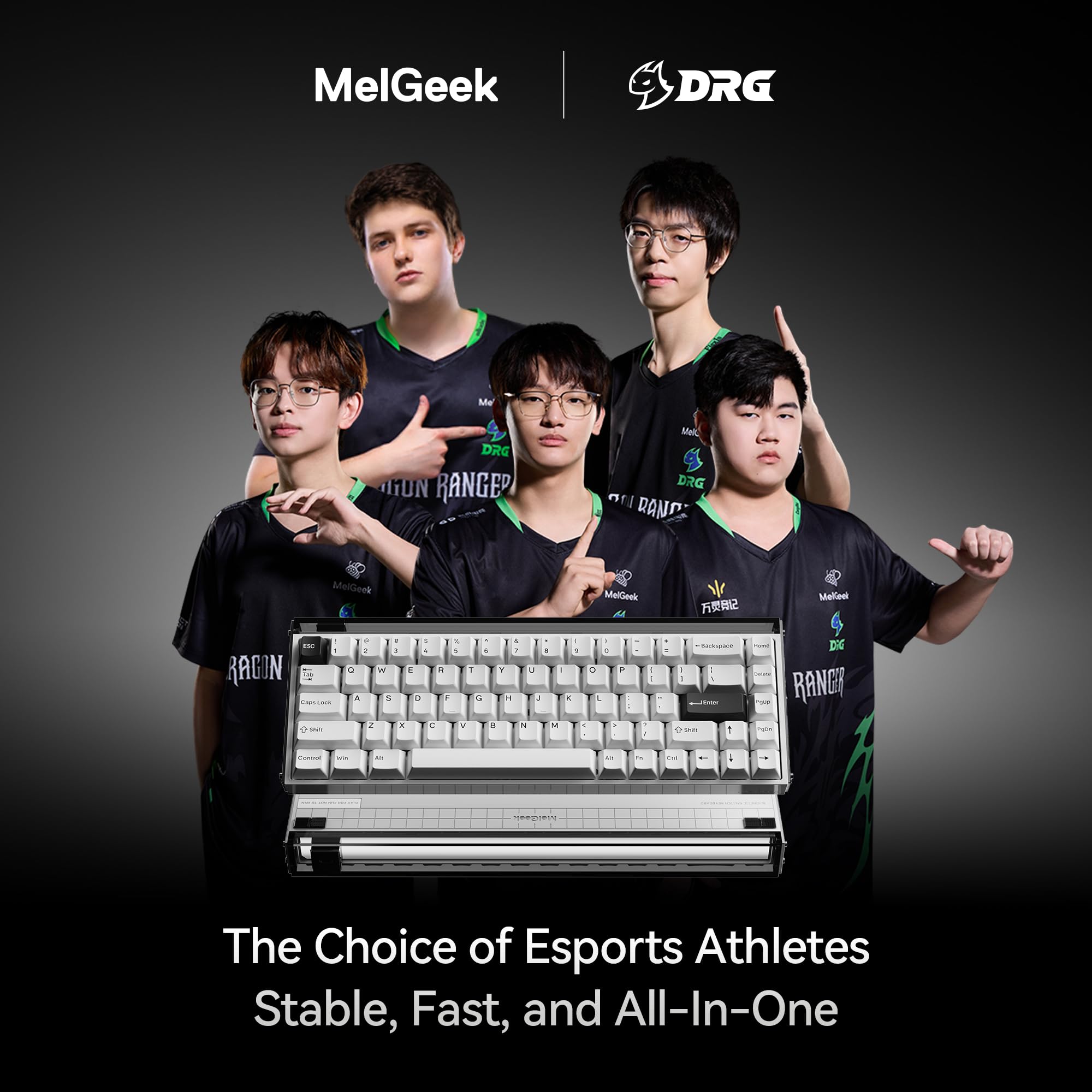 MelGeek MADE68 Gaming Keyboard - Hall Effect Magnetic Switches, RGB, Hot-Swappable for PC Gaming & Typing