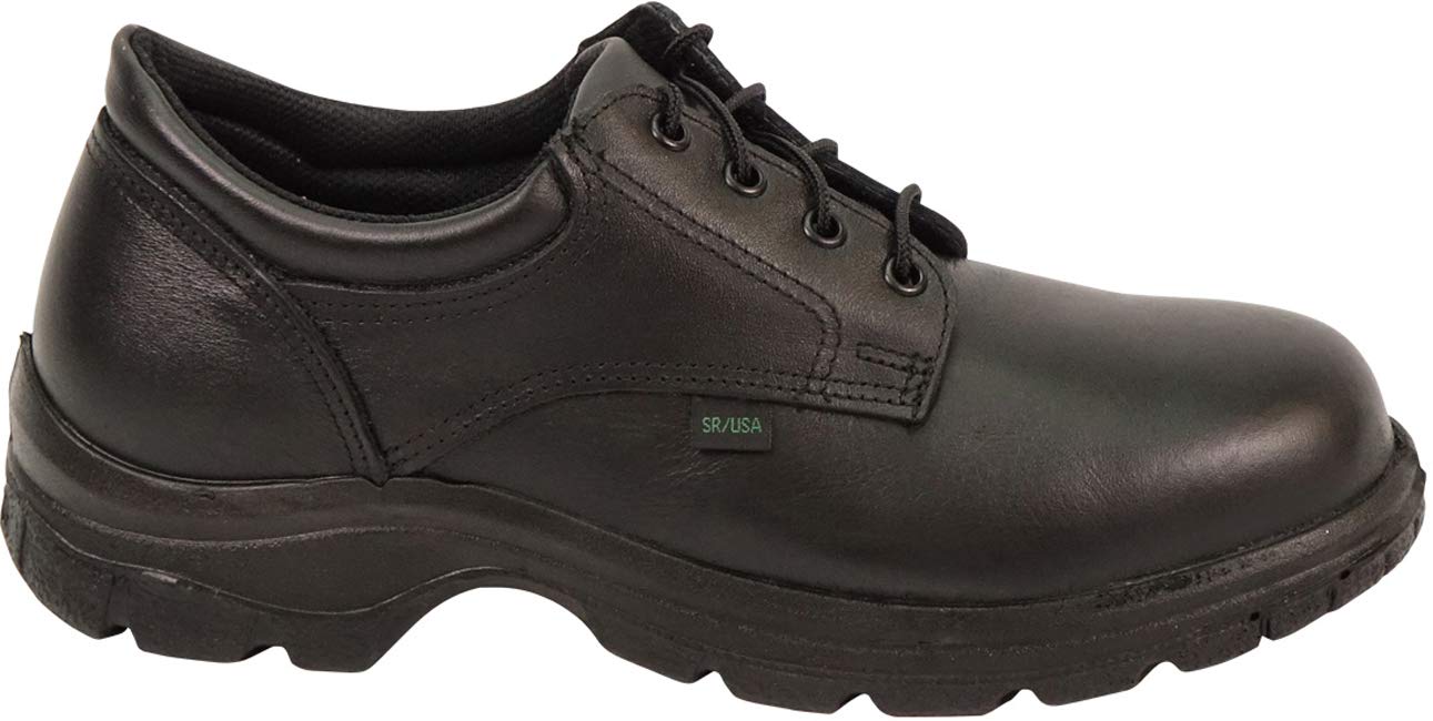 Thorogood Men's 804-6905 Soft Streets Series Steel Toe Oxford Work Boots - Black, Size 9.5 XW US - Slip Resistant & Comfortable for Construction, Warehouse & Industrial Work