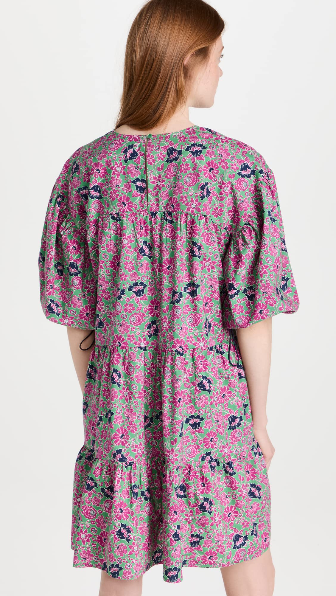 SUNDRY Women's Ditsy Floral Print Summer Dress - Sage Green, Size M | Casual Boho Chic Dress for Beach, Vacation & Everyday Wear