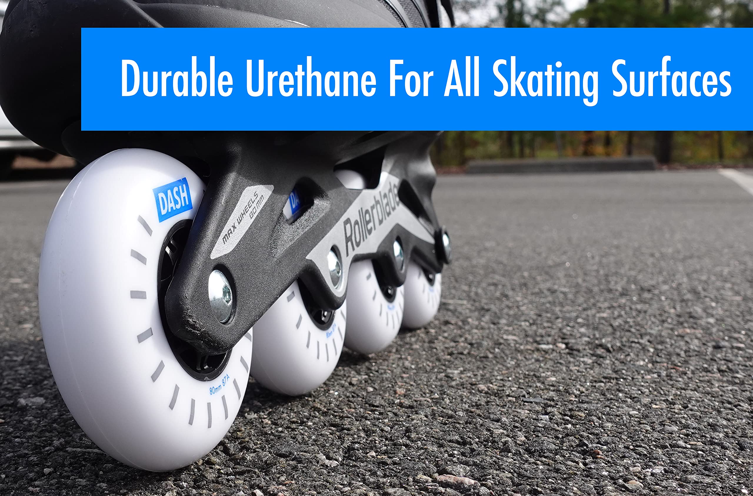 Replacement Wheels for Rollerblade, Impala, K2, Powerslide Inline Skates - High-Performance Skate Wheels for Outdoor & Indoor Skating, Fitness & Recreation