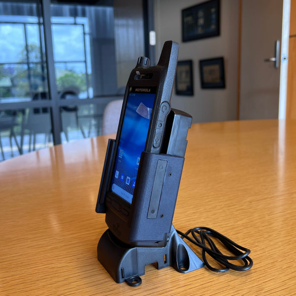 Motorola Evolve LTE Handheld Car Cradle - Secure Mount for Police & Commercial Vehicles | No Antenna Connection | Durable In-Vehicle Charging Holder for Law Enforcement & Fleet Use