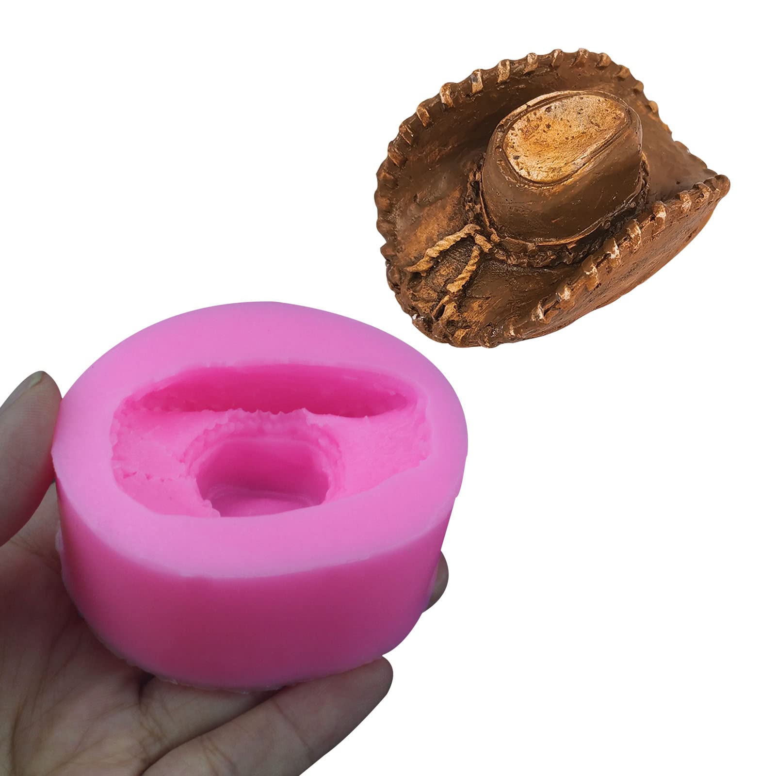 2-Piece Cowboy Hat Silicone Mold Set - Western Theme Fondant & Chocolate Candy Molds for Baking, Cake Decorating, and Sugarcraft - Perfect for Birthday Parties, Western Events, and DIY Dessert Making