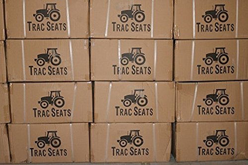 TRAC SEATS Black Universal Suspension Tractor Seat with Tilt & Waffle Style - Fits Massey Ferguson & Other Farm Tractors - Durable Comfort for Long Farming Hours