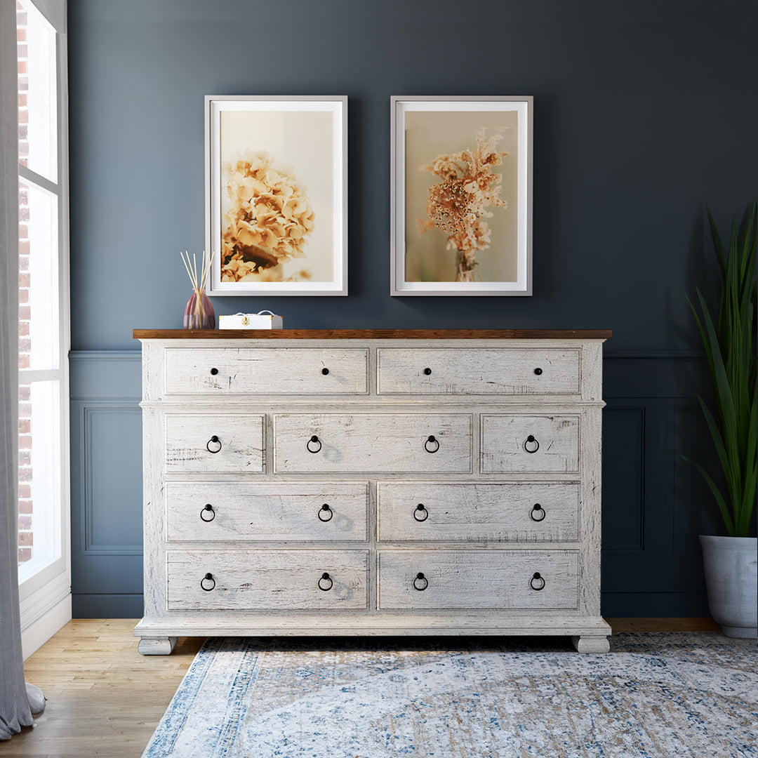Belmont Dresser - Modern 6-Drawer Chest for Bedroom & Living Room Storage | Solid Wood Furniture for Home Organization & Decor